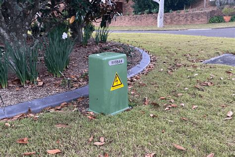 what are those metal box posts in yards called|Stay Safe Around The Green Boxes .